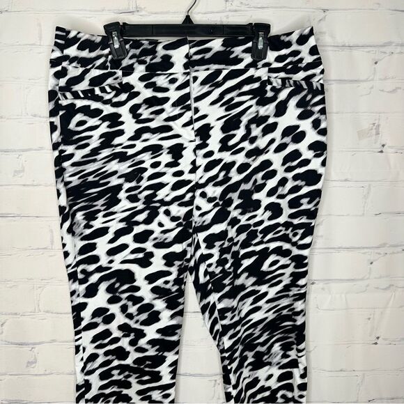 New York & Company 7th Ave size 14 black & white pants - Picture 1 of 6